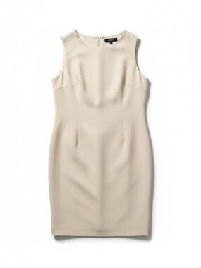 Field Manor Modern Classics 100% Silk Sleeveless‎ Sheath Dress Cream Size 14